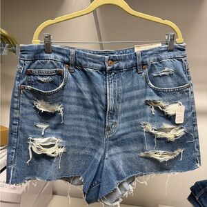 Distressed Denim Shorts